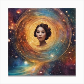 Cosmic Woman In Space Canvas Print