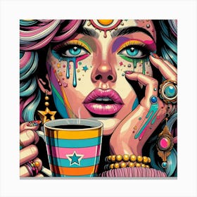 Psychedelic Girl Canvas Print