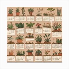 Default Make A Calendar Of Planting Dates Aesthetic 1 (1) Canvas Print