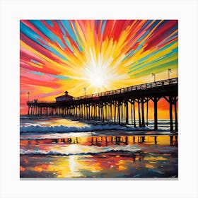 Pier of Radiance Over San Clemente Beach Canvas Print