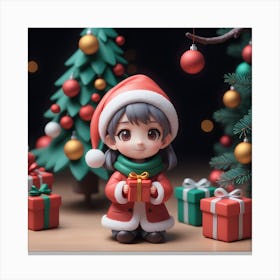 Christmas Girl Canvas Print