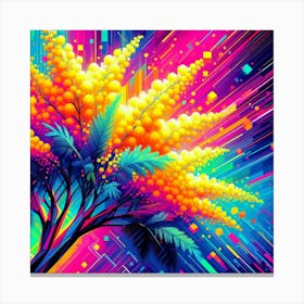 Abstract modernist Mimosa tree Canvas Print