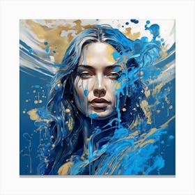 'Blue Woman' Canvas Print