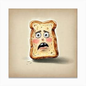 Cartoon Bread 1 Canvas Print