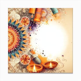 Diwali Background 3 Canvas Print
