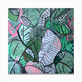 Tropical Jungle Abstract 2 Canvas Print