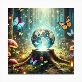 World Of Butterflies 1 Canvas Print