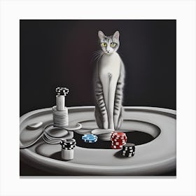 El Gato Gamble Canvas Print