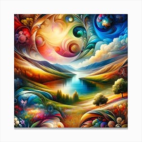 Abstract Landscape Painting Canvas Print