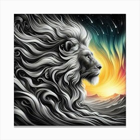 Lion Of The Night Canvas Print