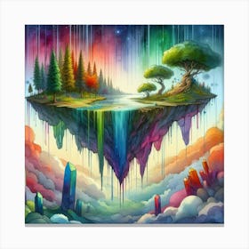 Mystical Floating Island 7 Canvas Print