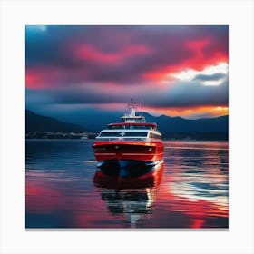 Sunset On A Boat 23 Canvas Print