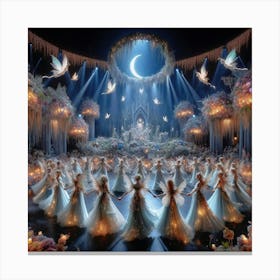 Enchanted Forest paintings art print Canvas Print