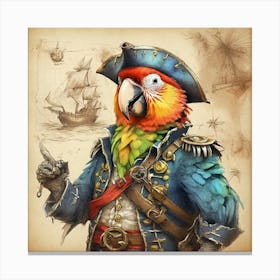 Pirate Parrot 6 Canvas Print