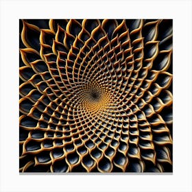 Sunflower Fractal 1 Canvas Print