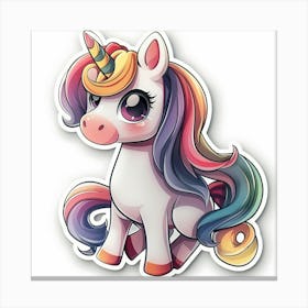 Unicorn Sticker 66 Canvas Print