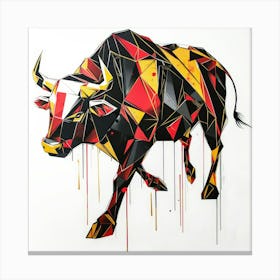 Bull - Geometric Painting Leinwandbild