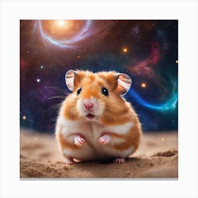 Hamster In Space Canvas Print