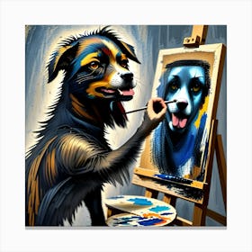 Dog Painting Canvas Print