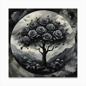 Tree Of Roses Canvas Print