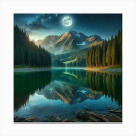 Night Landscape Canvas Print