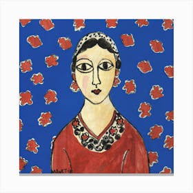 Woman In Red 5 Canvas Print