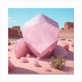 Pink Quartz In The Desert Canvas Print