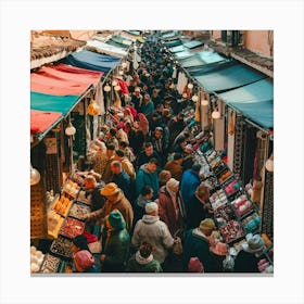 Marrakech Street Market Canvas Print