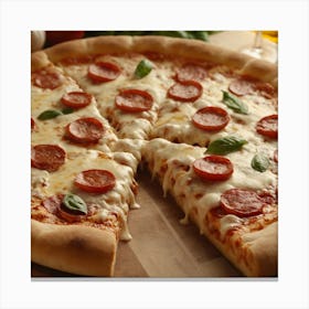 Pepperoni Pizza Canvas Print