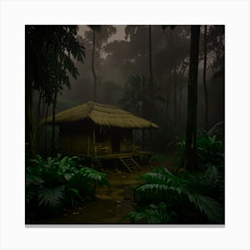 Hut In The Jungle Canvas Print