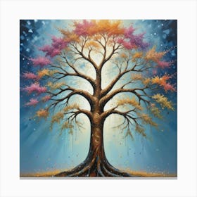 Sparkling Mother Tree Art Print 3 Canvas Print