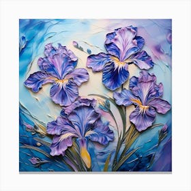 Blue Irises Canvas Print