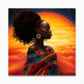 African Woman With Dreadlocks 2 Canvas Print