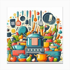 Kitchen Utensils Canvas Print