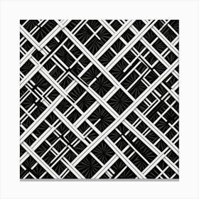 Abstract Black And White Pattern 1 Canvas Print