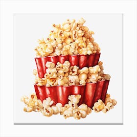 Popcorn In A Bowl 6 Canvas Print