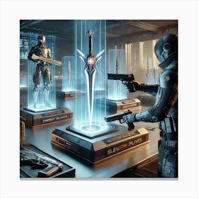 Sci Fi Shadow Operatives Weapons 1024x1024 Canvas Print