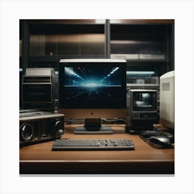Computer Desk Canvas Print