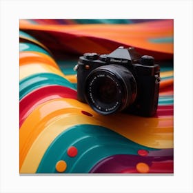 Colorful Camera Canvas Print