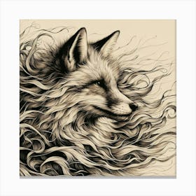 Fox illustration 3 Canvas Print