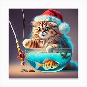 Christmas Cat 1 Canvas Print