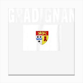 Gradignan Flag National France Pride Gift Canvas Print