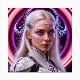 Futuristic Girl 4 Canvas Print