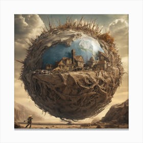World In A Ball Canvas Print