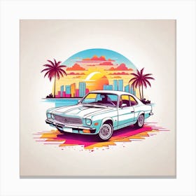 Car t shirt design Canvas Print