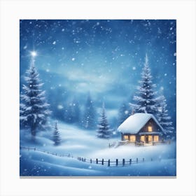 Christmas landscape art Canvas Print