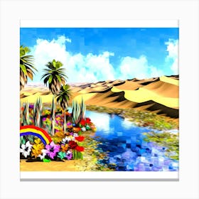 Rainbow In The Desert Canvas Print