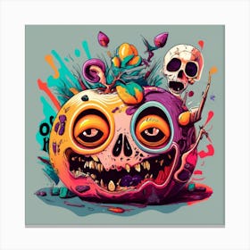 zombie halloween Canvas Print