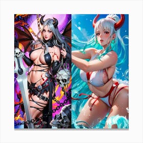 Devils And Angels 9 Canvas Print