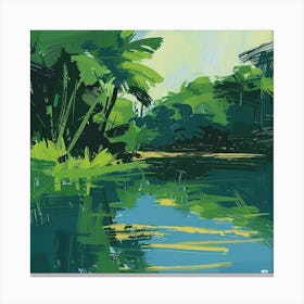 River In The Jungle Canvas Print